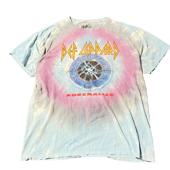 Other - Def Leopard Shirt Men's‎ Large Short Sleeve Multicolor Tie Dye Music Adrenalize